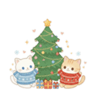 ずっと使える♡やさしい白猫トラ猫 冬（個別スタンプ：36）