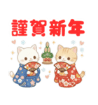 ずっと使える♡やさしい白猫トラ猫 冬（個別スタンプ：37）