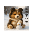 毎年つかえる♡シェルティの冬＆年末年始（個別スタンプ：18）