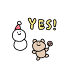 ゆきだるまとくま3（個別スタンプ：8）