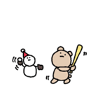 ゆきだるまとくま3（個別スタンプ：11）