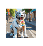 ホワイトタイガーの新日常10（個別スタンプ：1）