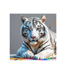 ホワイトタイガーの新日常10（個別スタンプ：3）