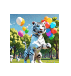 ホワイトタイガーの新日常10（個別スタンプ：5）