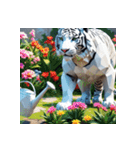 ホワイトタイガーの新日常10（個別スタンプ：9）