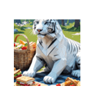 ホワイトタイガーの新日常10（個別スタンプ：11）