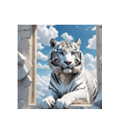 ホワイトタイガーの新日常10（個別スタンプ：13）