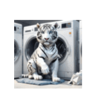 ホワイトタイガーの新日常10（個別スタンプ：14）