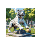 ホワイトタイガーの新日常10（個別スタンプ：16）