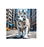 ホワイトタイガーの新日常10（個別スタンプ：18）