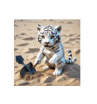 ホワイトタイガーの新日常10（個別スタンプ：21）