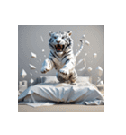 ホワイトタイガーの新日常10（個別スタンプ：22）