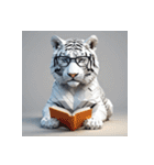 ホワイトタイガーの新日常10（個別スタンプ：23）