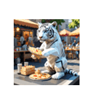 ホワイトタイガーの新日常10（個別スタンプ：27）