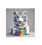 ホワイトタイガーの新日常10（個別スタンプ：32）