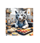 ホワイトタイガーの新日常10（個別スタンプ：33）