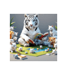 ホワイトタイガーの新日常10（個別スタンプ：37）