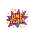 ONE TEAM でいきましょう。（個別スタンプ：1）