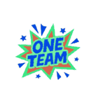 ONE TEAM でいきましょう。（個別スタンプ：2）