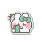 シール風うしゃぎ！！2緑色（個別スタンプ：25）
