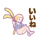 90年代カラフルガールズ3【ダジャレ】（個別スタンプ：16）