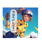 午年GOGO！ジョッキーガールのレース日和（個別スタンプ：2）