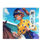 午年GOGO！ジョッキーガールのレース日和（個別スタンプ：14）
