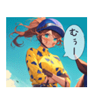 午年GOGO！ジョッキーガールのレース日和（個別スタンプ：16）