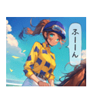 午年GOGO！ジョッキーガールのレース日和（個別スタンプ：24）