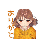 めんどくさ女子の冬★ゆるまったり（個別スタンプ：3）