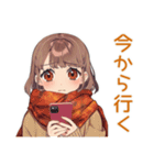 めんどくさ女子の冬★ゆるまったり（個別スタンプ：24）