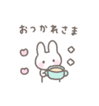 ゆるい手書きうさぎの冬・年末年始☆再販（個別スタンプ：35）