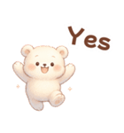 ずっと使える♡やさしいくまさん日常英語冬（個別スタンプ：3）