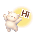 ずっと使える♡やさしいくまさん日常英語冬（個別スタンプ：8）