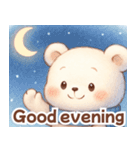 ずっと使える♡やさしいくまさん日常英語冬（個別スタンプ：10）