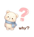 ずっと使える♡やさしいくまさん日常英語冬（個別スタンプ：13）