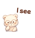 ずっと使える♡やさしいくまさん日常英語冬（個別スタンプ：14）