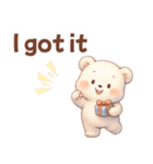 ずっと使える♡やさしいくまさん日常英語冬（個別スタンプ：17）