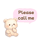 ずっと使える♡やさしいくまさん日常英語冬（個別スタンプ：20）