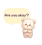 ずっと使える♡やさしいくまさん日常英語冬（個別スタンプ：25）
