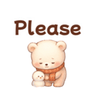 ずっと使える♡やさしいくまさん日常英語冬（個別スタンプ：27）