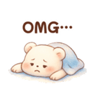 ずっと使える♡やさしいくまさん日常英語冬（個別スタンプ：28）