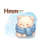 ずっと使える♡やさしいくまさん日常英語冬（個別スタンプ：31）