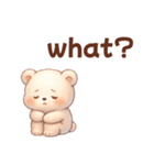 ずっと使える♡やさしいくまさん日常英語冬（個別スタンプ：34）