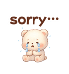 ずっと使える♡やさしいくまさん日常英語冬（個別スタンプ：35）