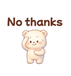 ずっと使える♡やさしいくまさん日常英語冬（個別スタンプ：37）