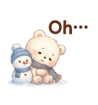 ずっと使える♡やさしいくまさん日常英語冬（個別スタンプ：38）