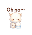 ずっと使える♡やさしいくまさん日常英語冬（個別スタンプ：39）