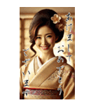 謹賀新年！着物美人の敬語スタンプ！修正版（個別スタンプ：9）