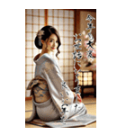 謹賀新年！着物美人の敬語スタンプ！修正版（個別スタンプ：27）